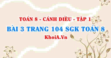 Bài 3 trang 104 SGK Toán 8 tập 1 Cánh Diều